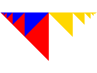 right isoceles triangular catenocountablegon